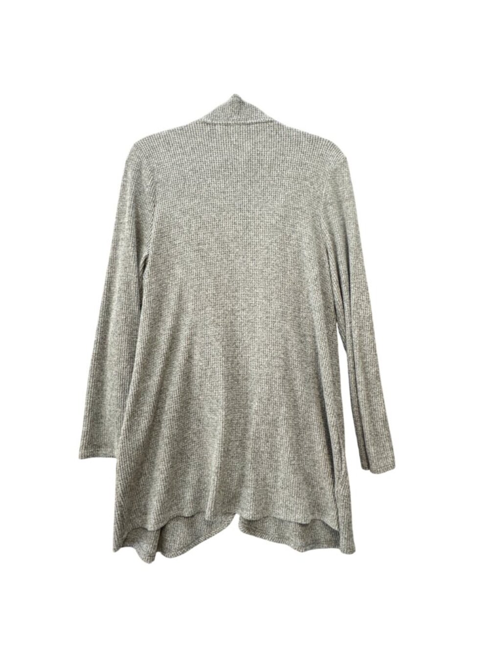 Chico's Zenergy Convertible Cardigan Kimono Grey Waffle Size 2 (12) Cozy - Picture 3 of 9